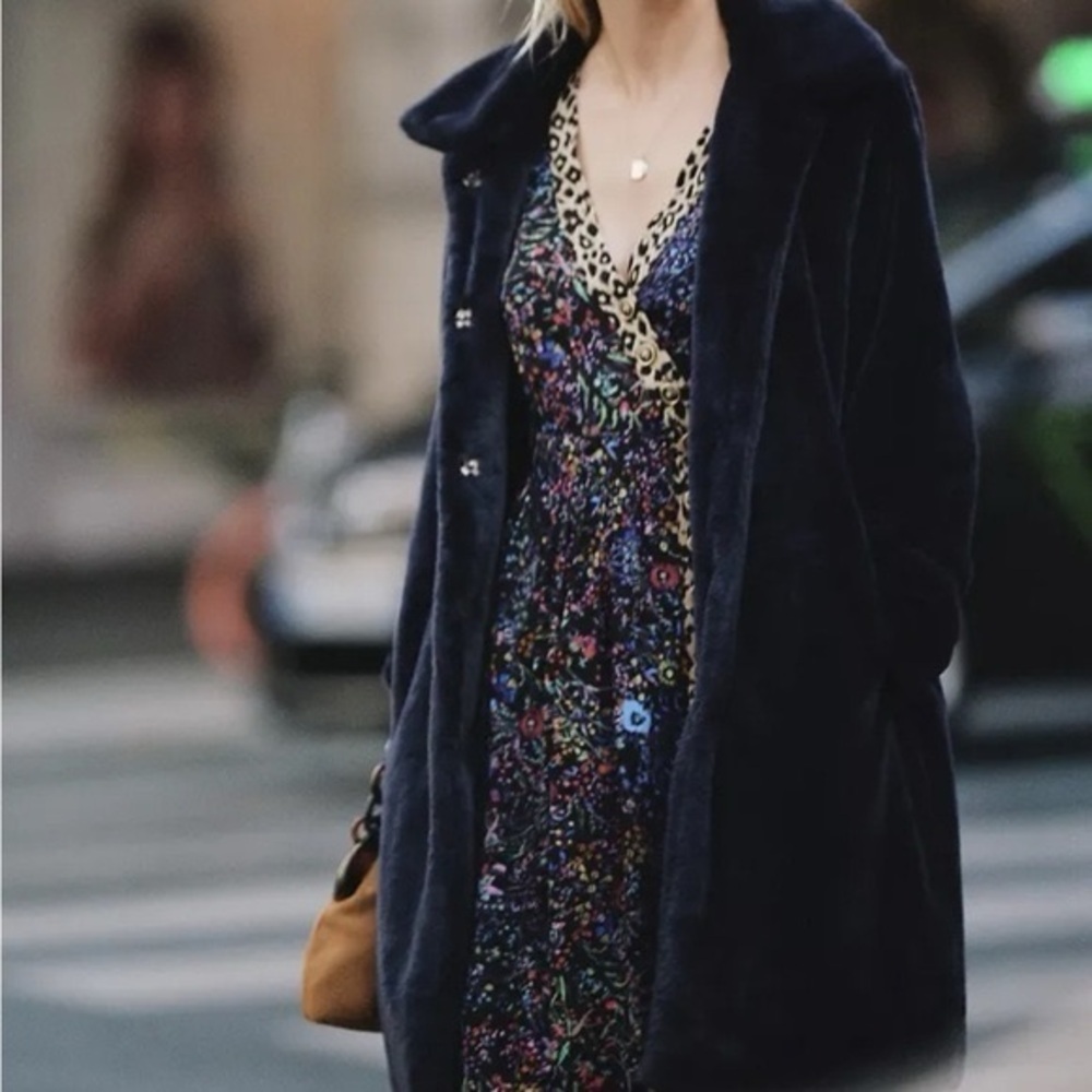Anthropologie Maeve Black Floral Leopard Print Morgan Wrap Dress 6 - Picture 3 of 16
